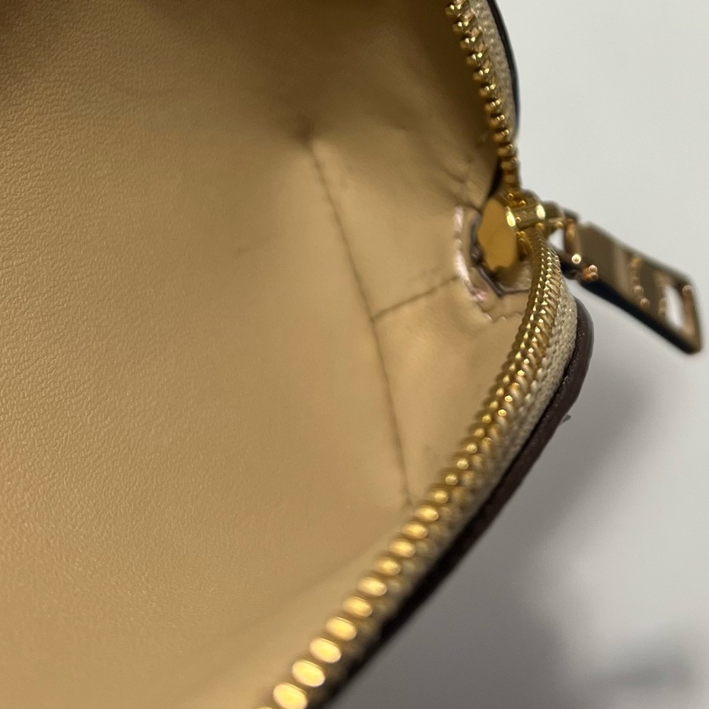 Coach Pencil Case In Signature Canvas with Stripe Heart Print - Picture 8 of 12